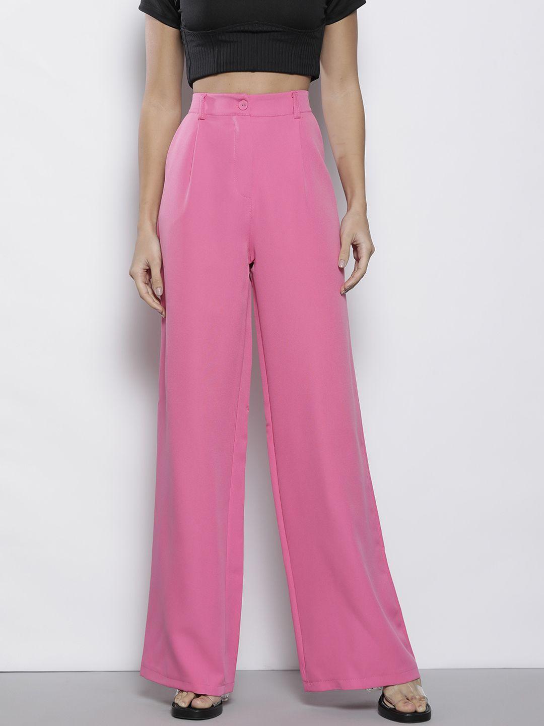 boohoo women wide leg trousers