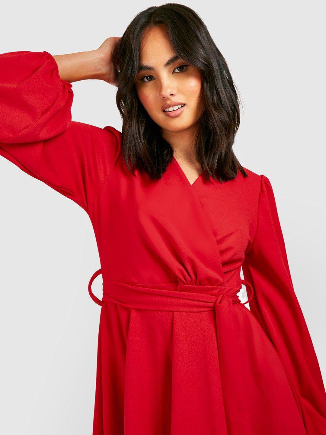 boohoo wrap mini dress