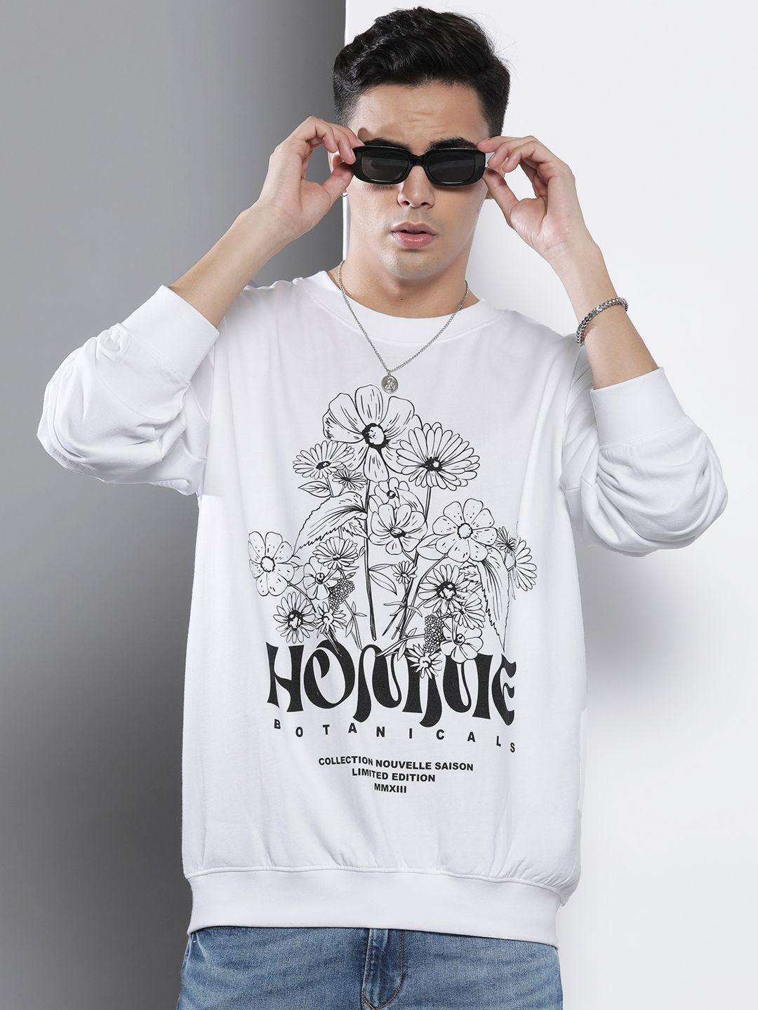 boohooman monochrome homme printed sweatshirt
