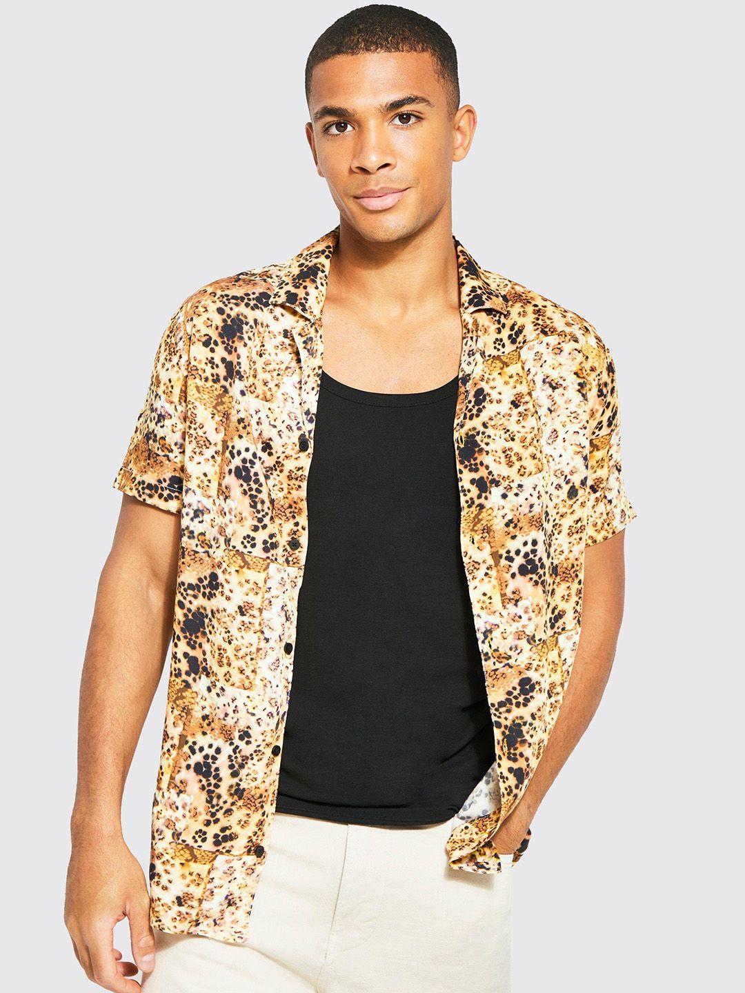 boohooman animal printed casual shirt