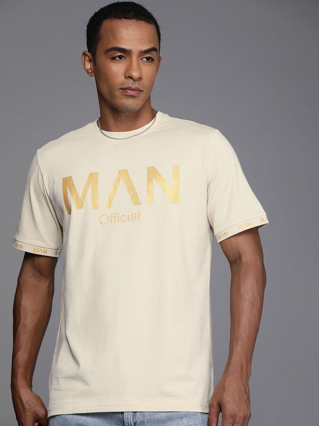 boohooman brand logo printed t-shirt