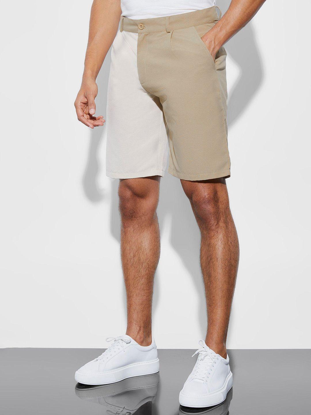 boohooman colourblocked casual shorts
