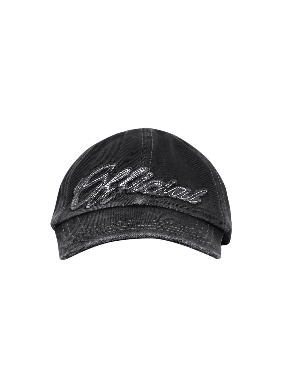 boohooman cotton self design baseball cap