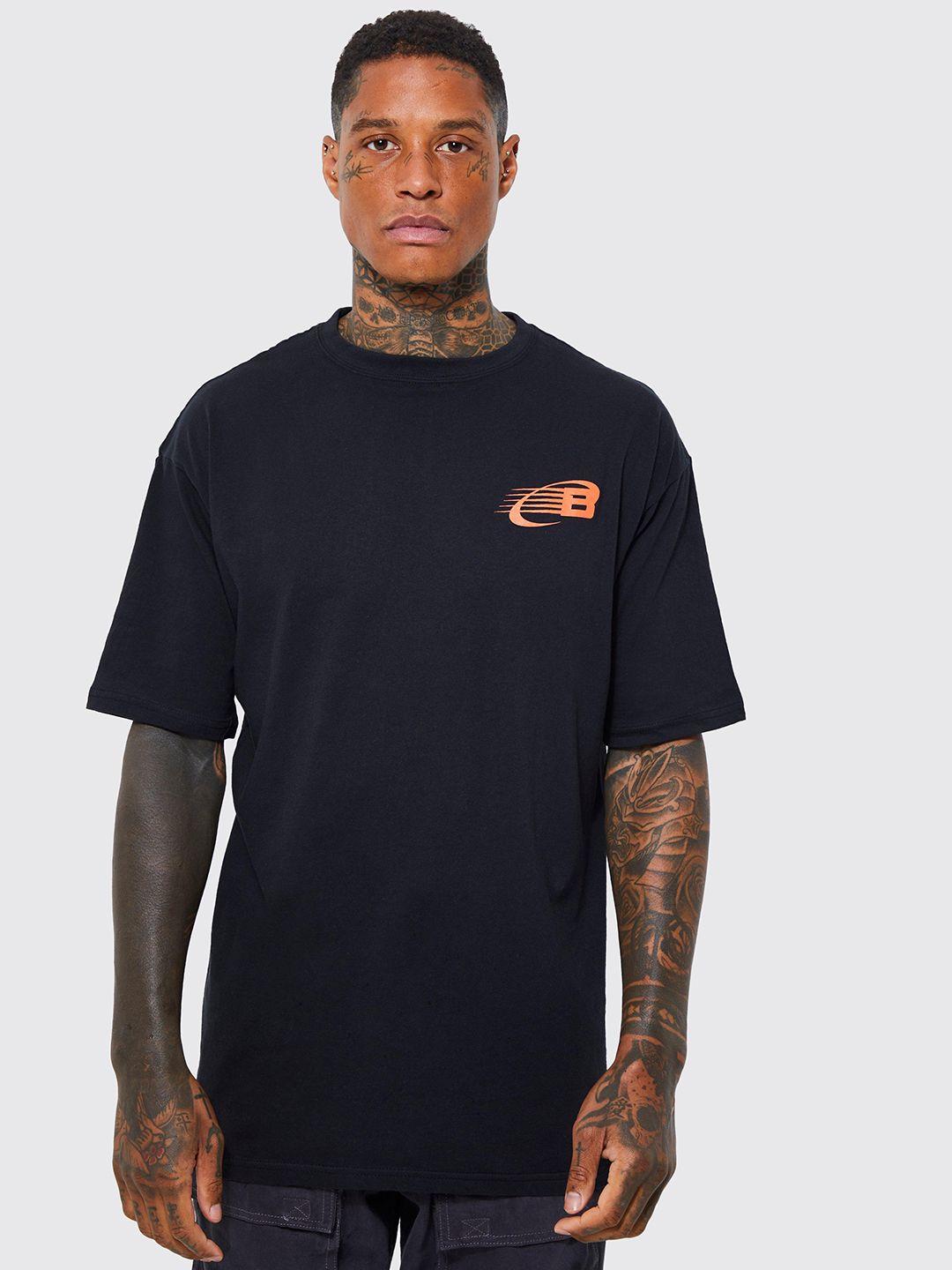 boohooman drop-shoulder sleeves pure cotton oversized t-shirt