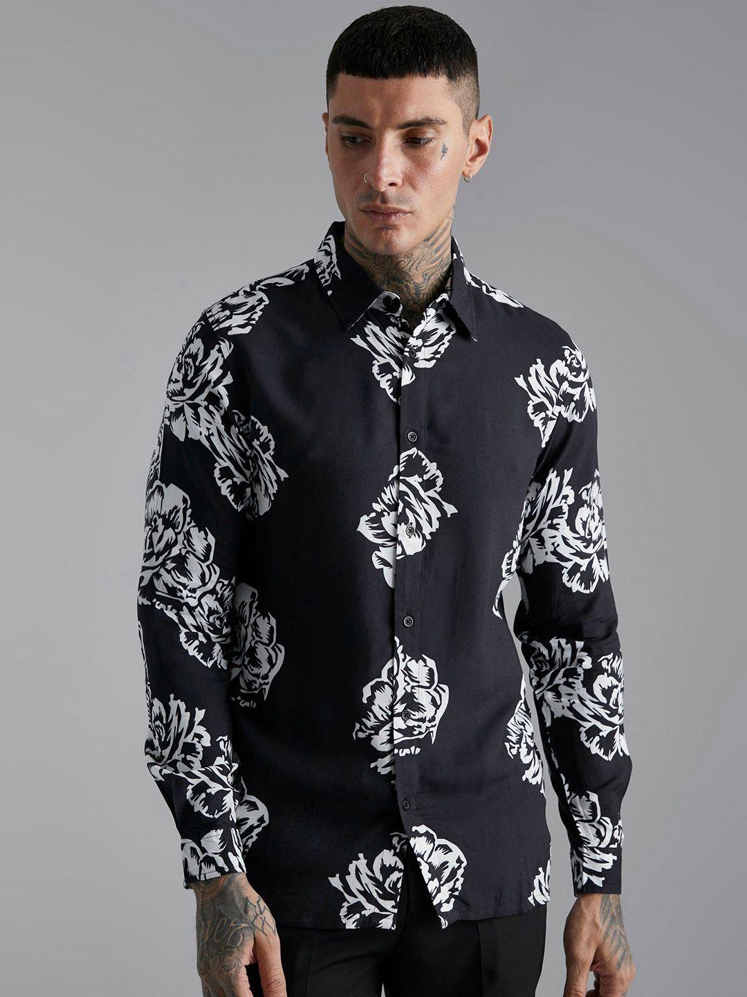 boohooman floral printed casual shirt