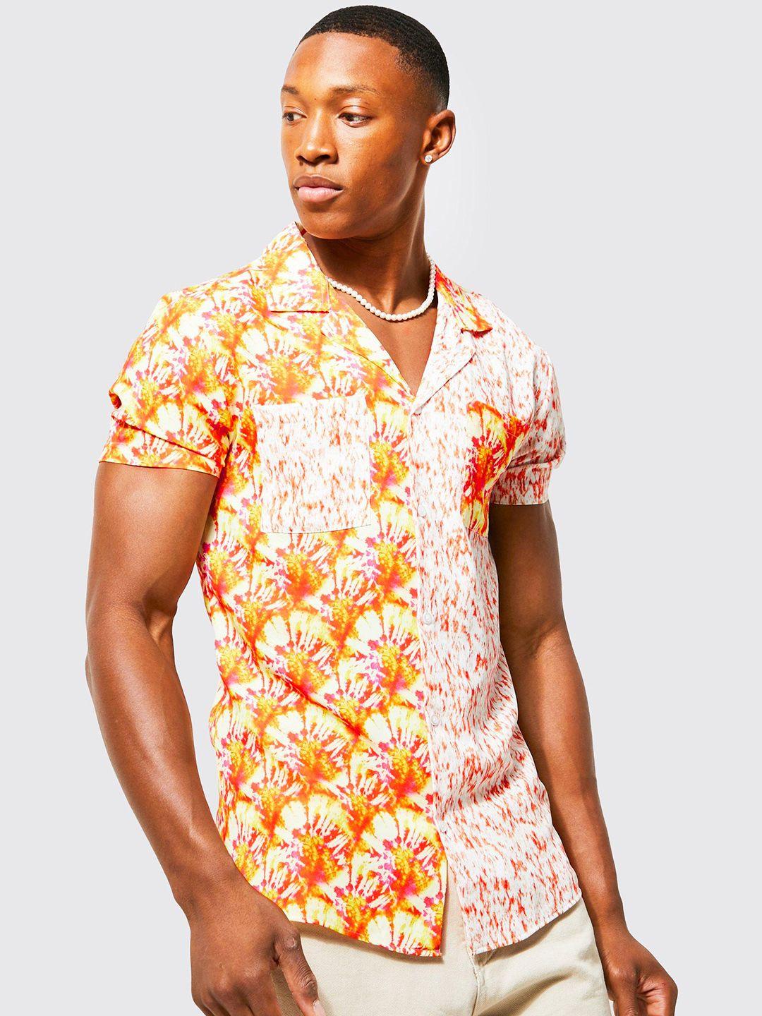 boohooman floral printed casual shirt