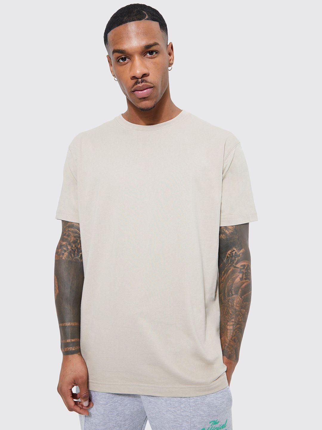 boohooman graphic printed drop-shoulder sleeves pure cotton oversized t-shirt