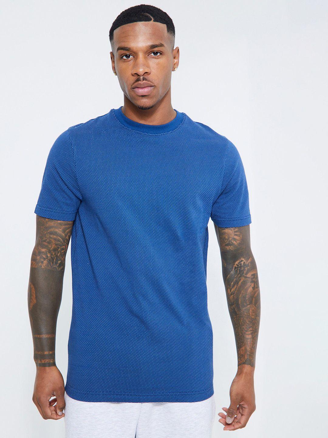 boohooman jacquard micro printed slim fit t-shirt