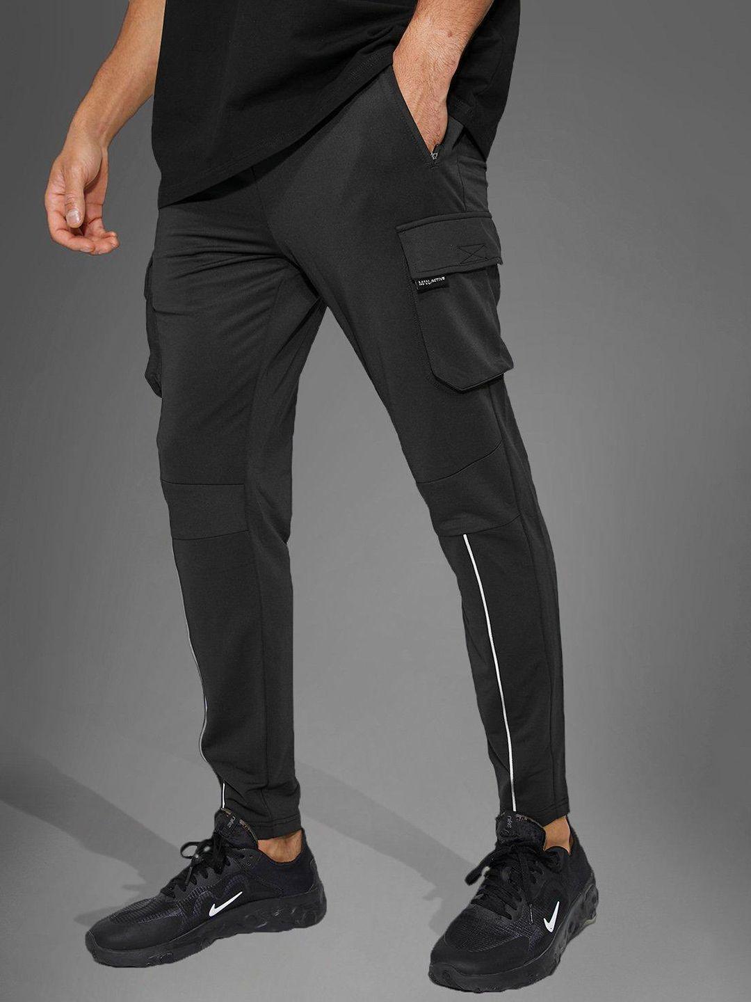 boohooman men gym cargo-style track pants