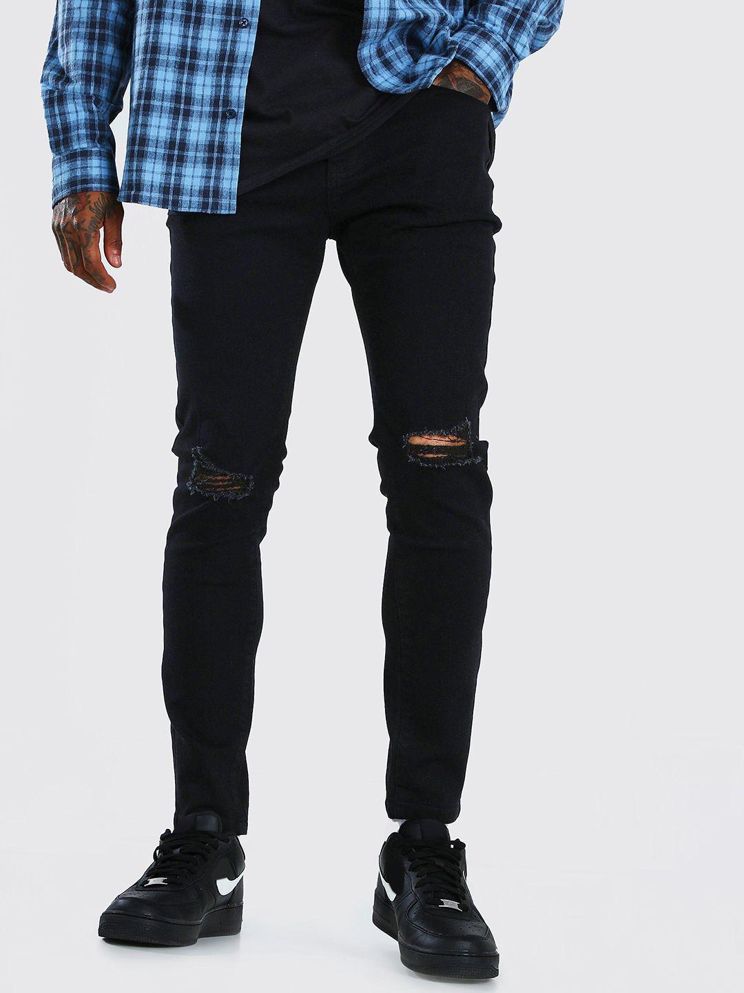 boohooman men skinny fit slash knee stretchable jeans