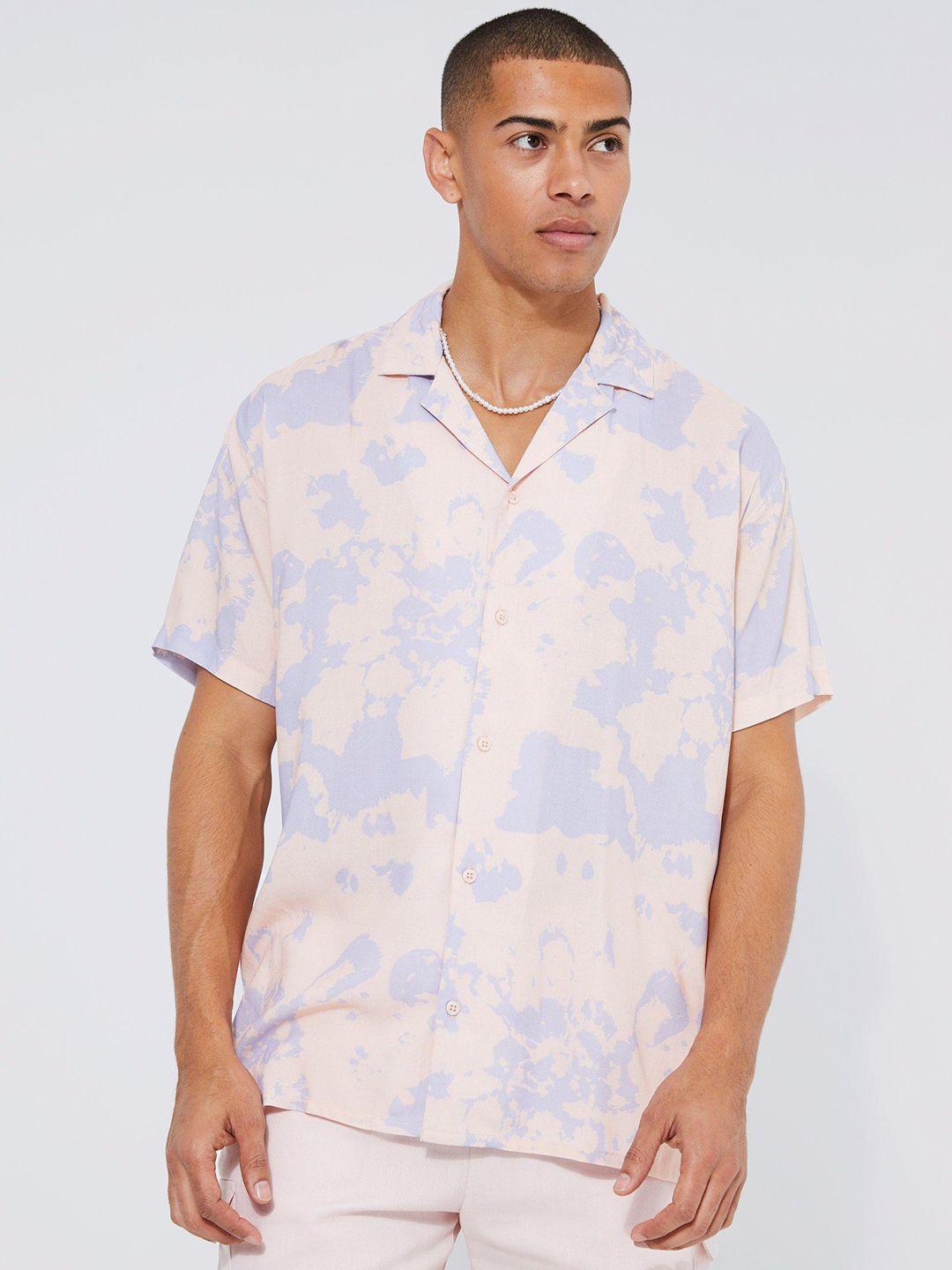 boohooman oversized printed shirt