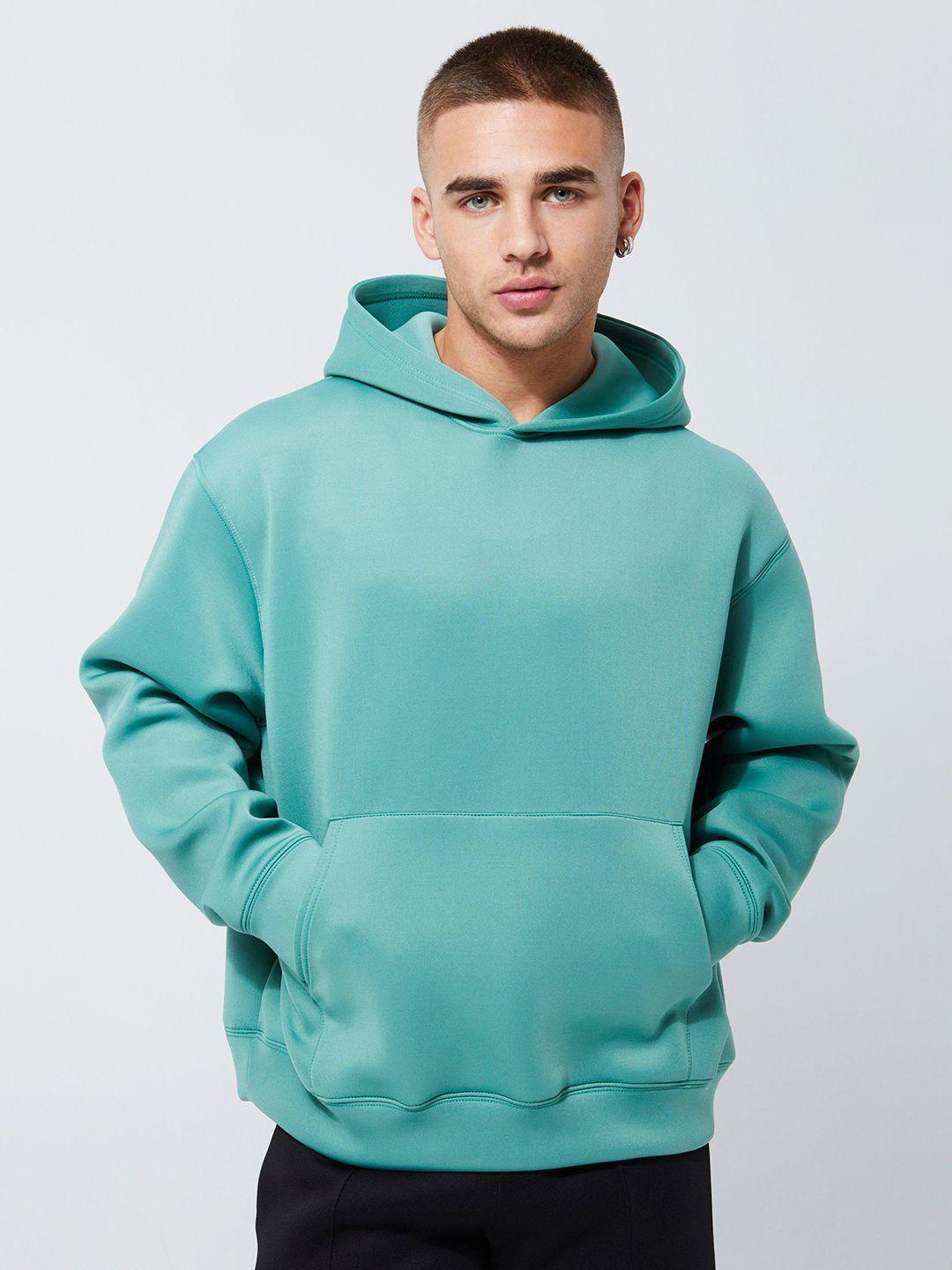 boohooman oversized scuba hooded sweatshirt