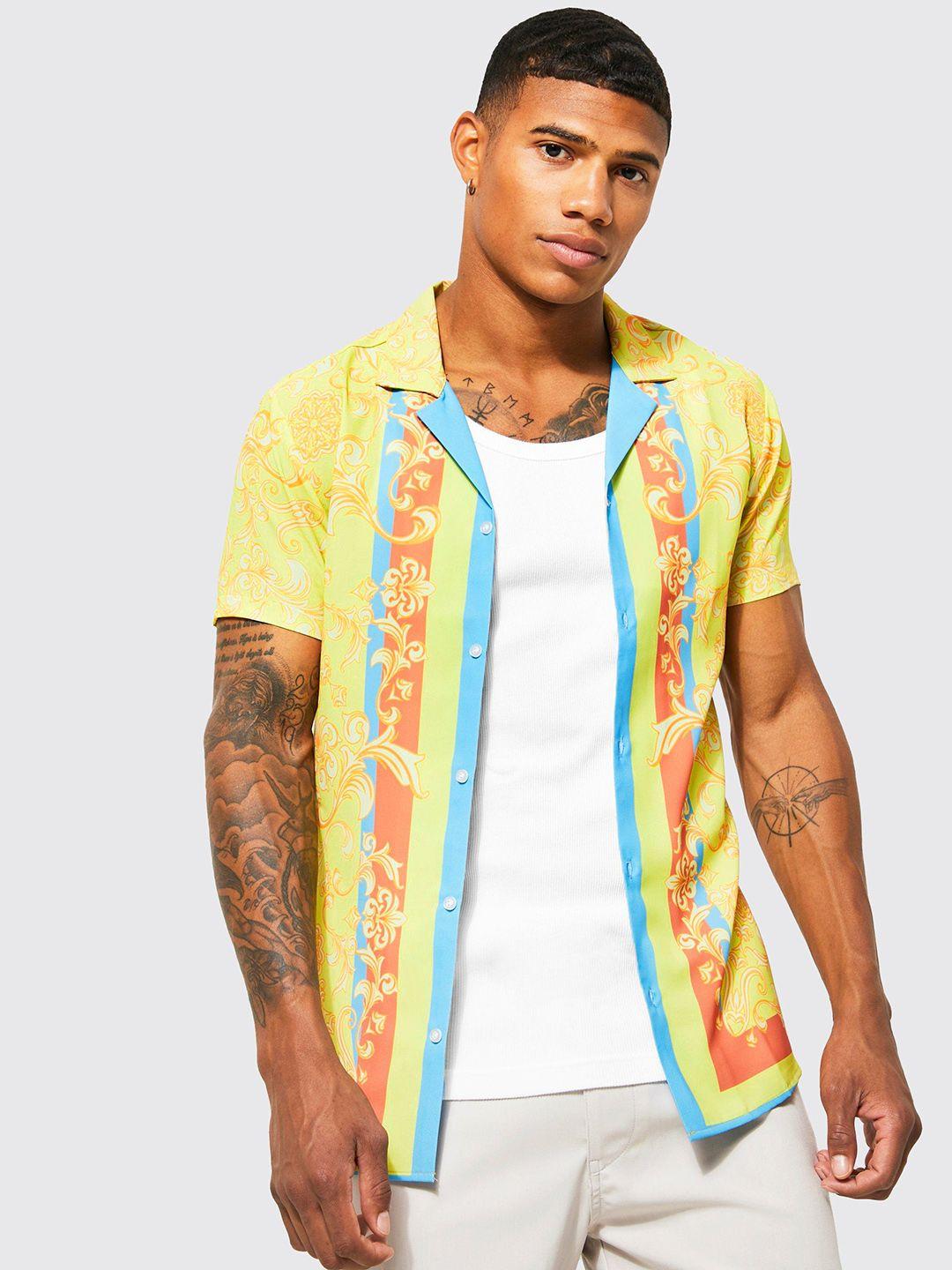 boohooman printed casual shirt