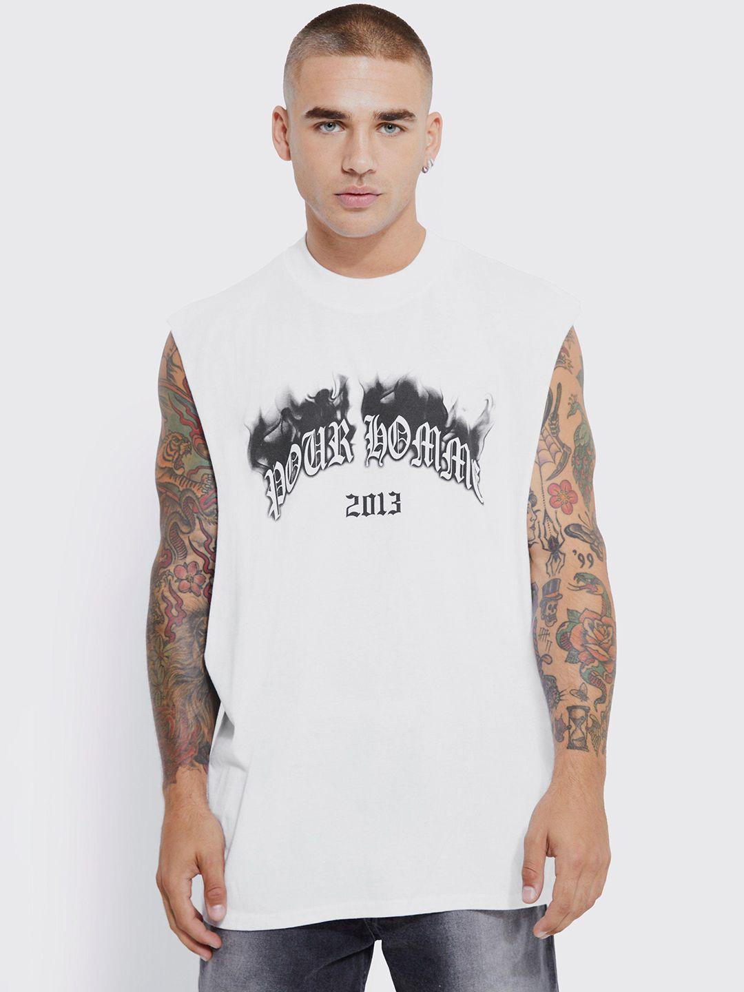 boohooman printed pure cotton oversized t-shirt