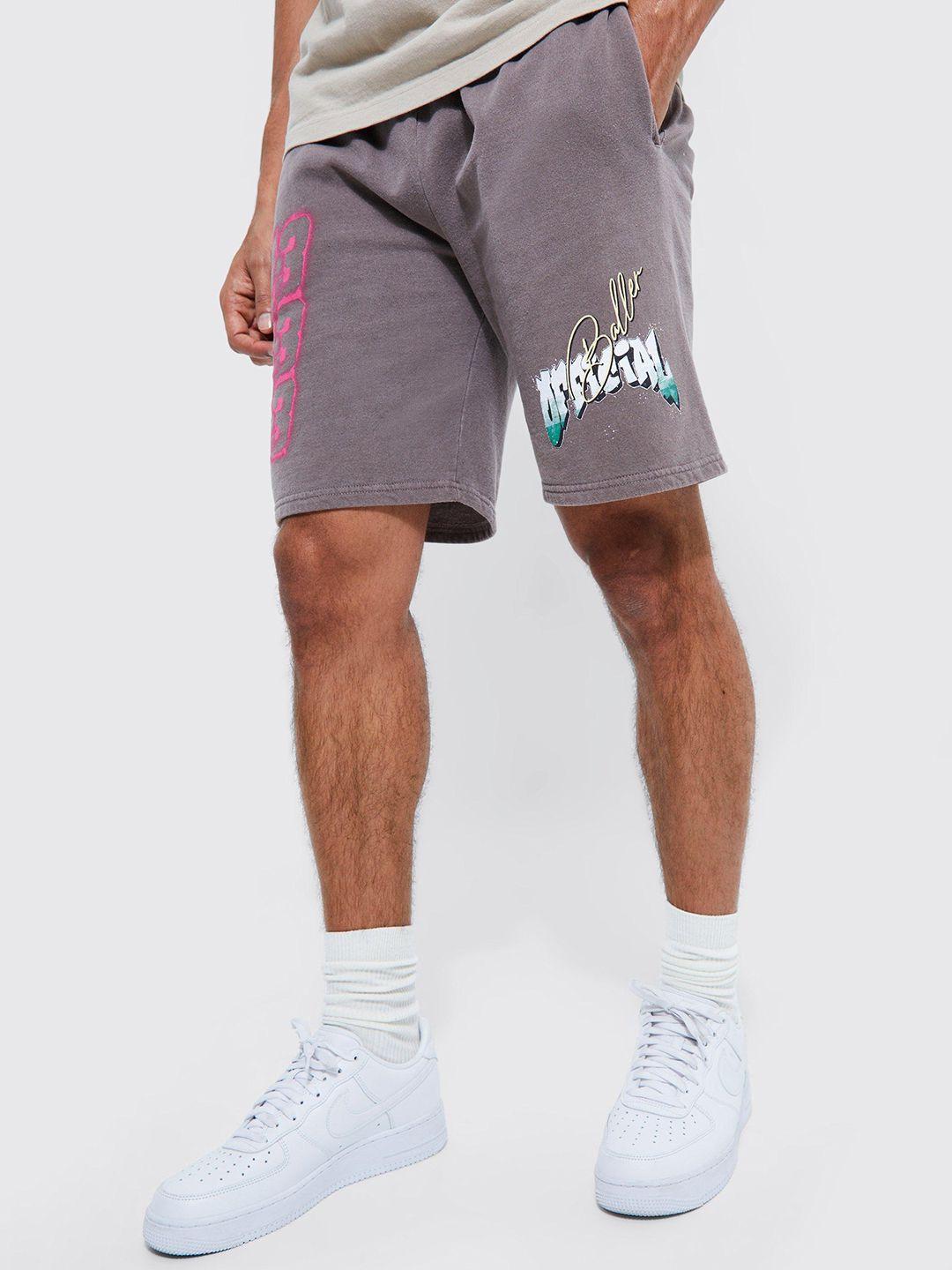 boohooman printed shorts