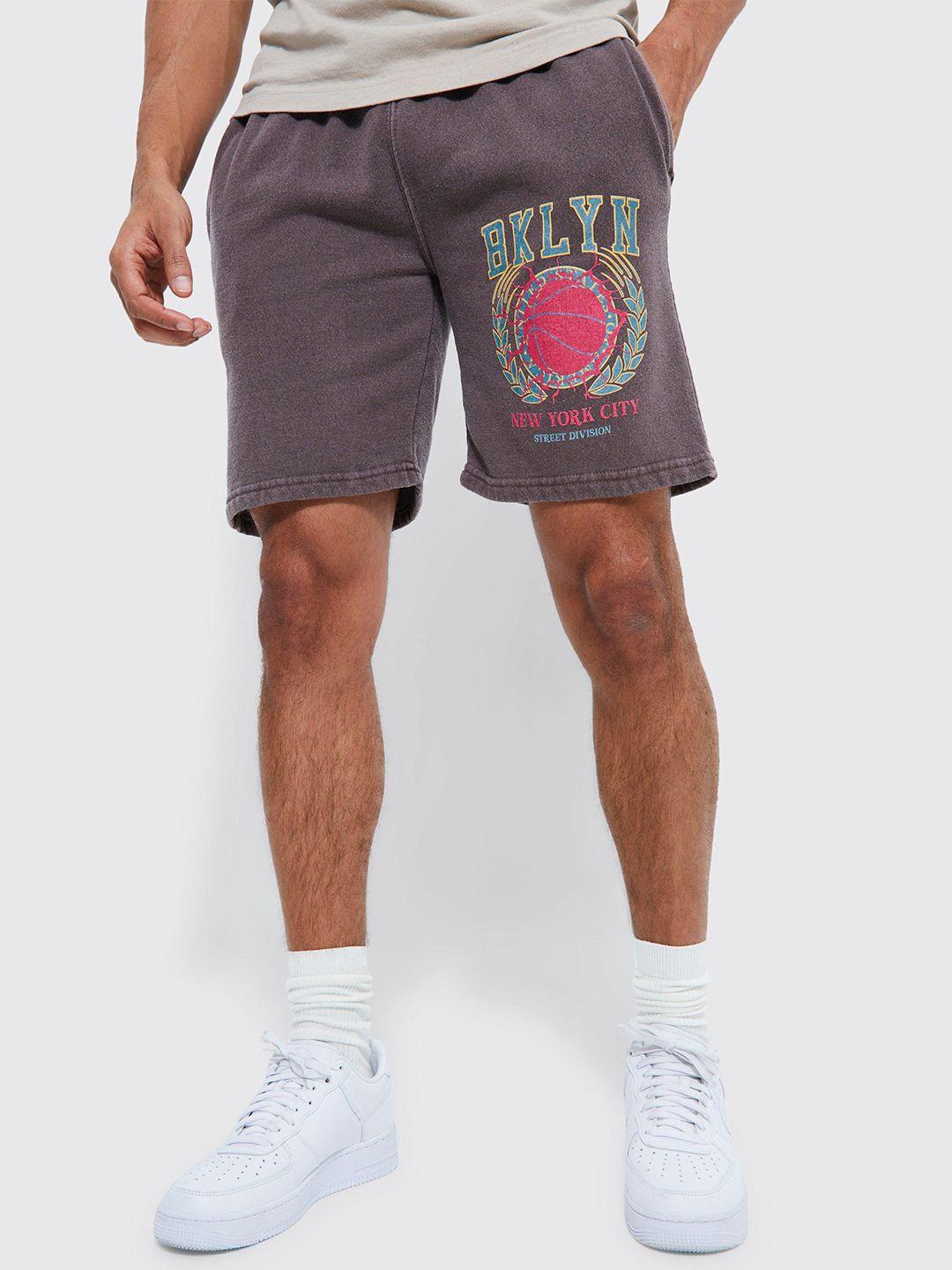 boohooman printed slim fit jersey shorts