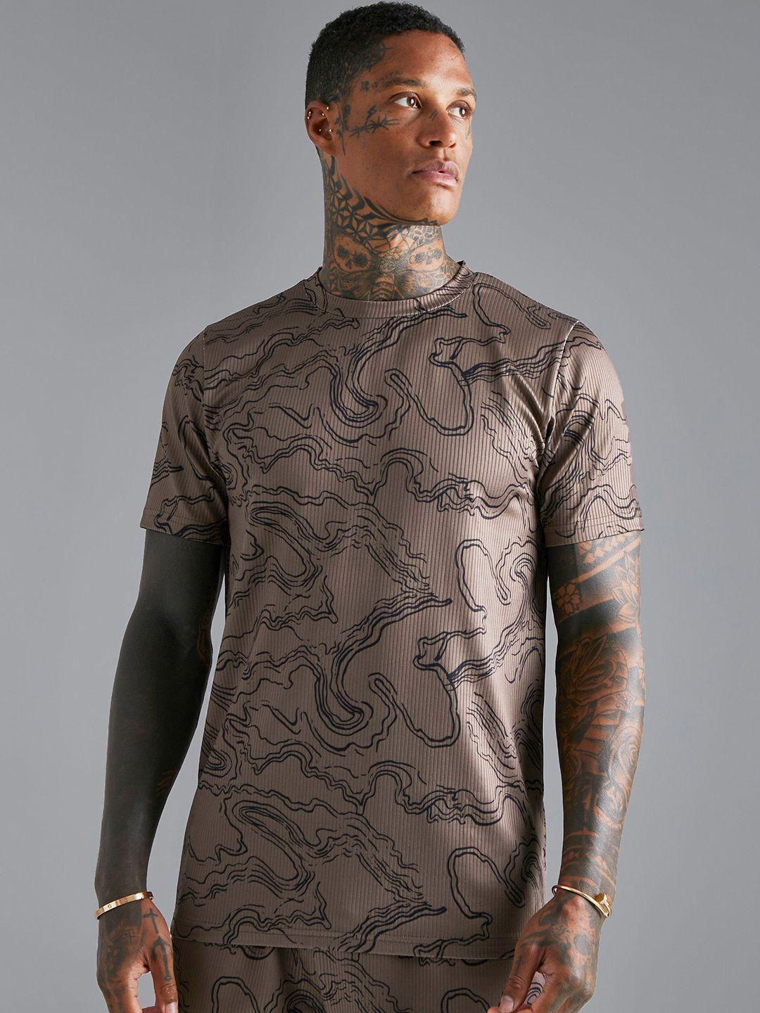 boohooman printed slim fit t-shirt