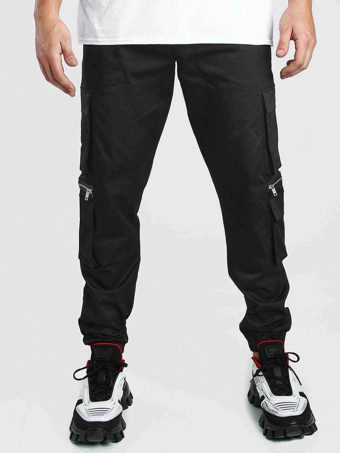 boohooman pure cotton cargo trousers