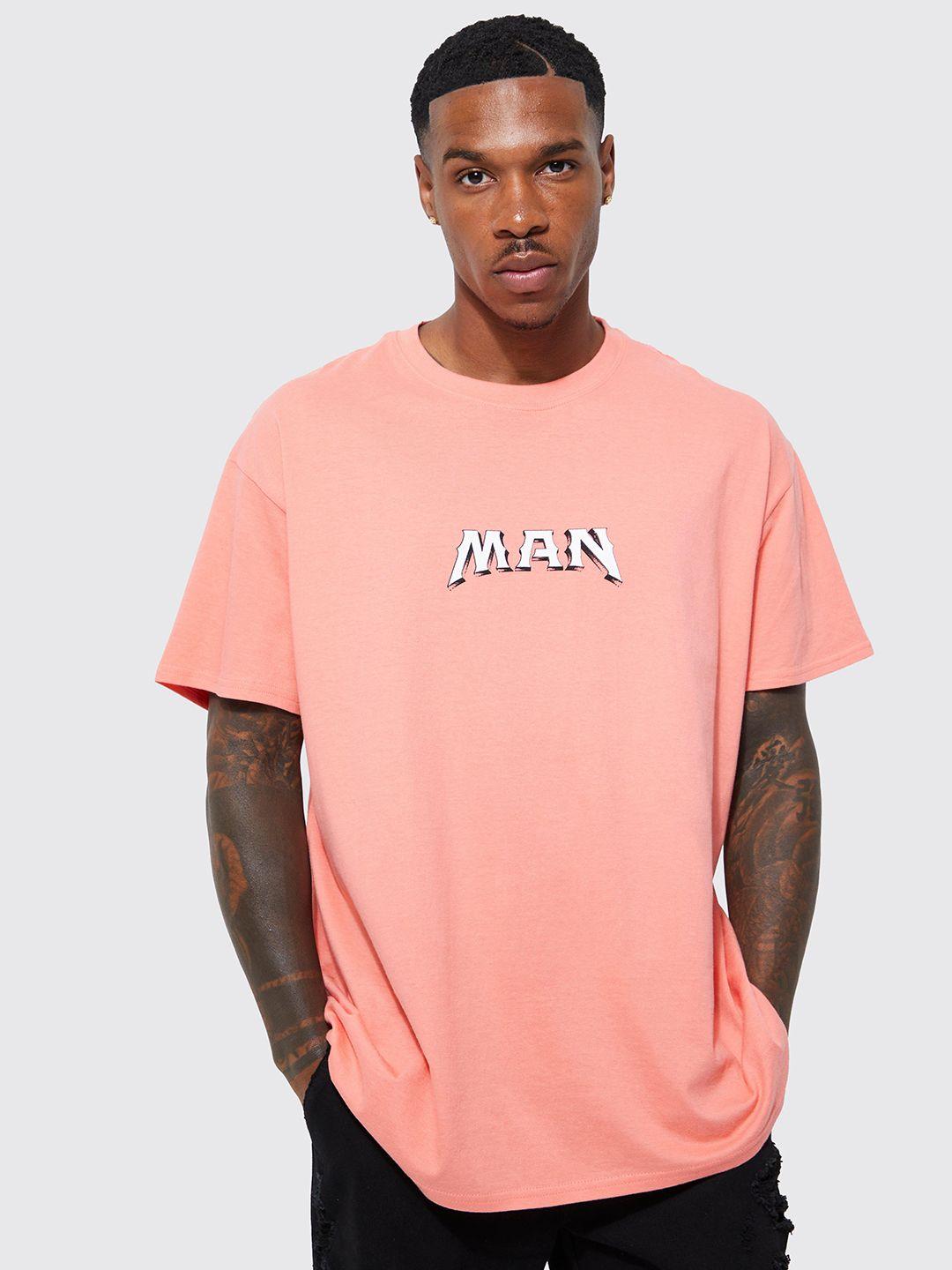 boohooman pure cotton oversized drop-shoulder t-shirt