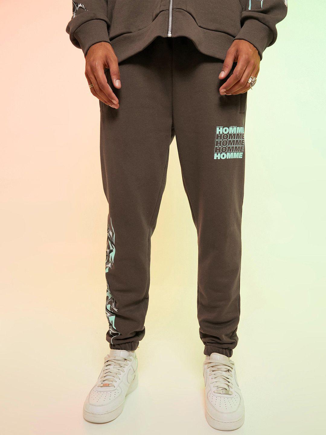 boohooman regular fit homme graphic print joggers