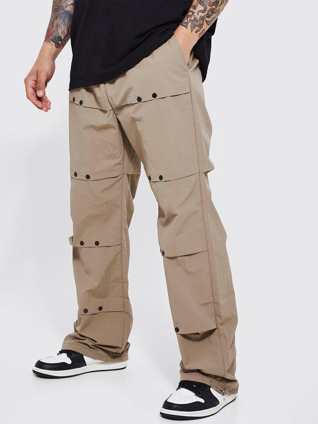 boohooman relaxed notched rivet detail trouser
