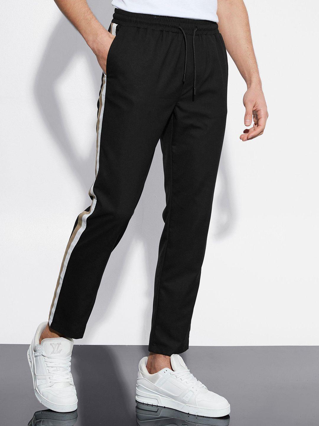 boohooman skinny fit taping detail crop track pants