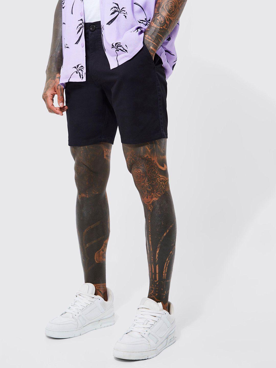 boohooman slim fit chino shorts