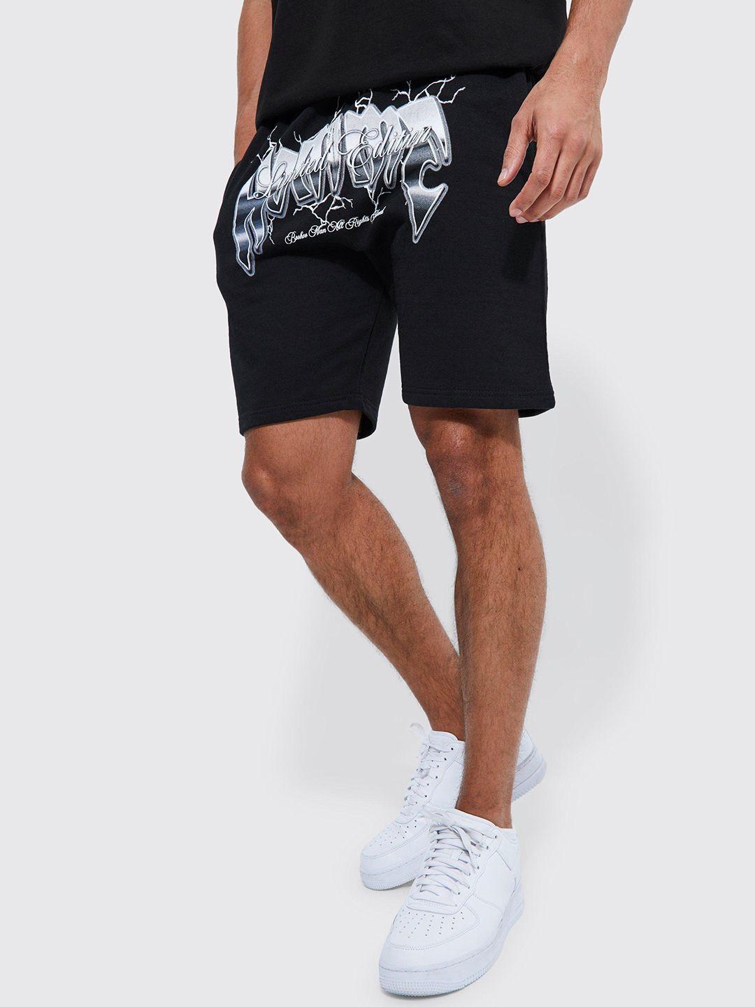 boohooman slim fit printed shorts