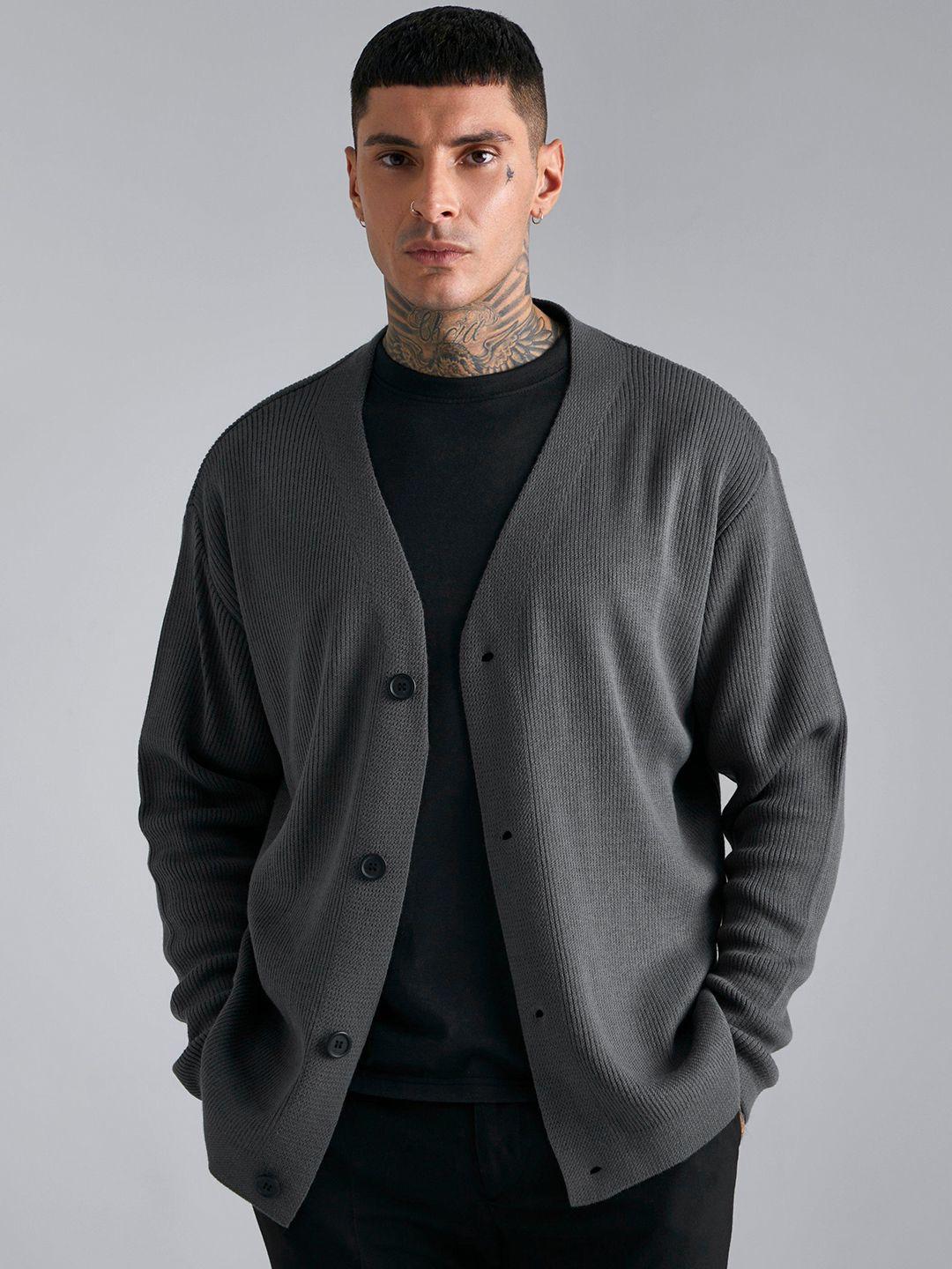 boohooman solid relaxed cardigan