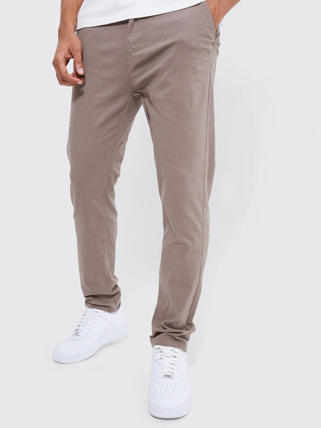 boohooman stretchable slim fit chinos trousers