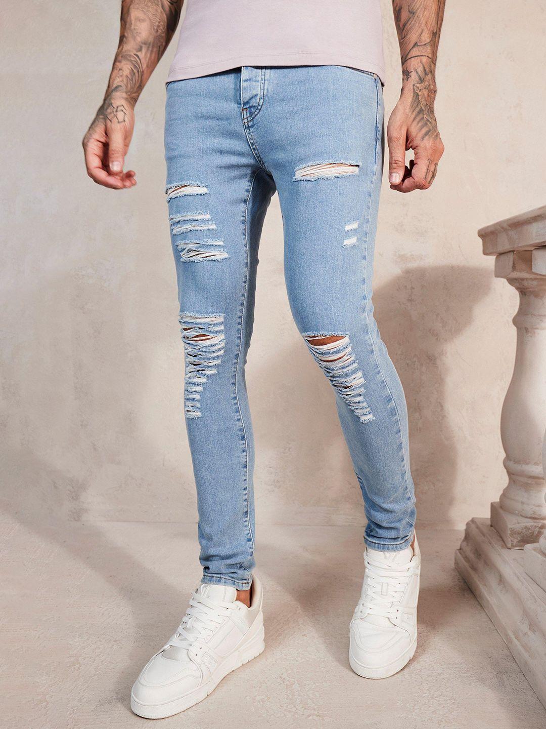 boohooman super skinny fit mildly distressed stretchable jeans