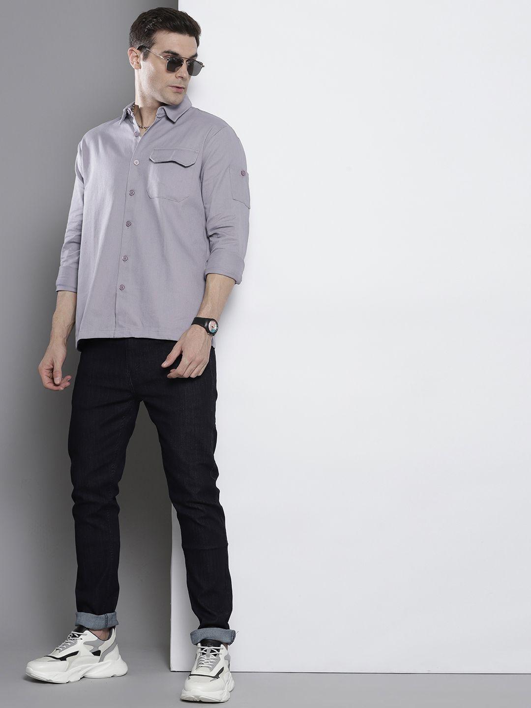 boohooman twill pure cotton shirt