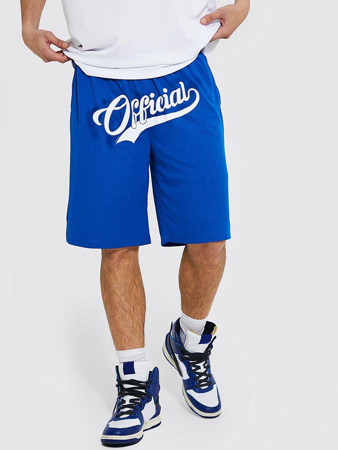 boohooman typography printed basketball short