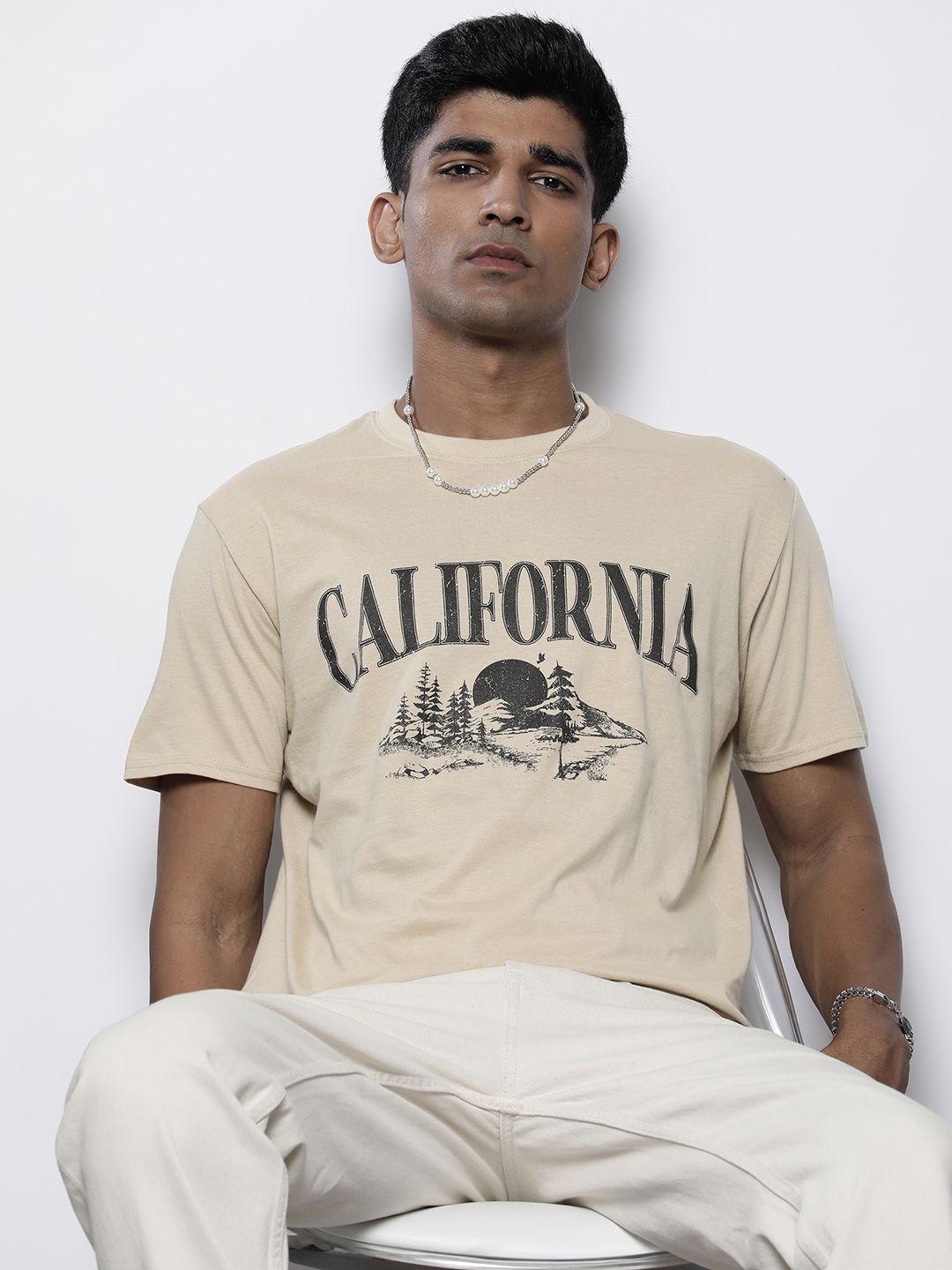 boohooman typography printed oversized pure cotton t-shirt