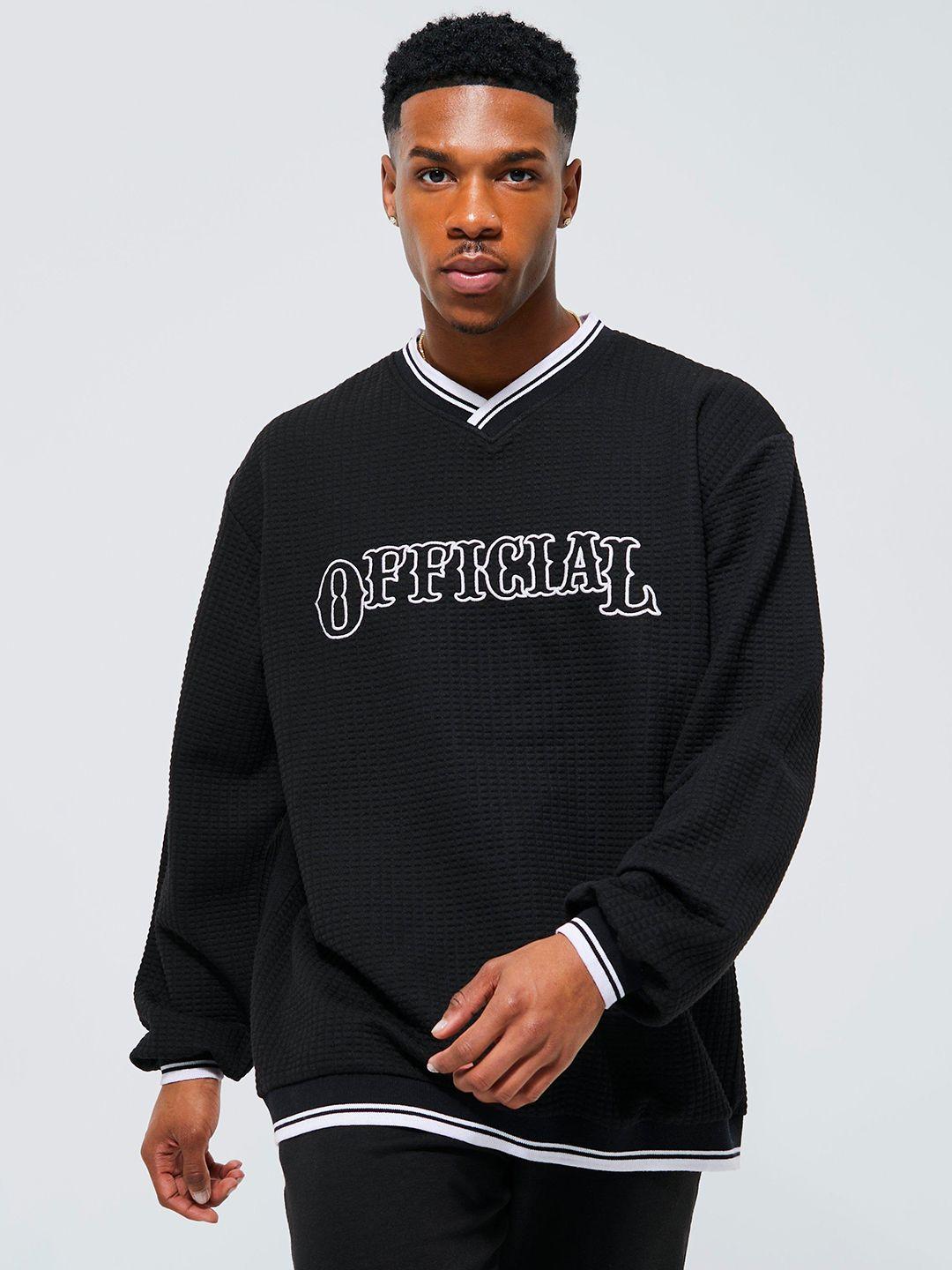 boohooman typography printed sweatshirt