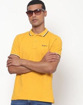 booster heathered stretch polo t-shirt