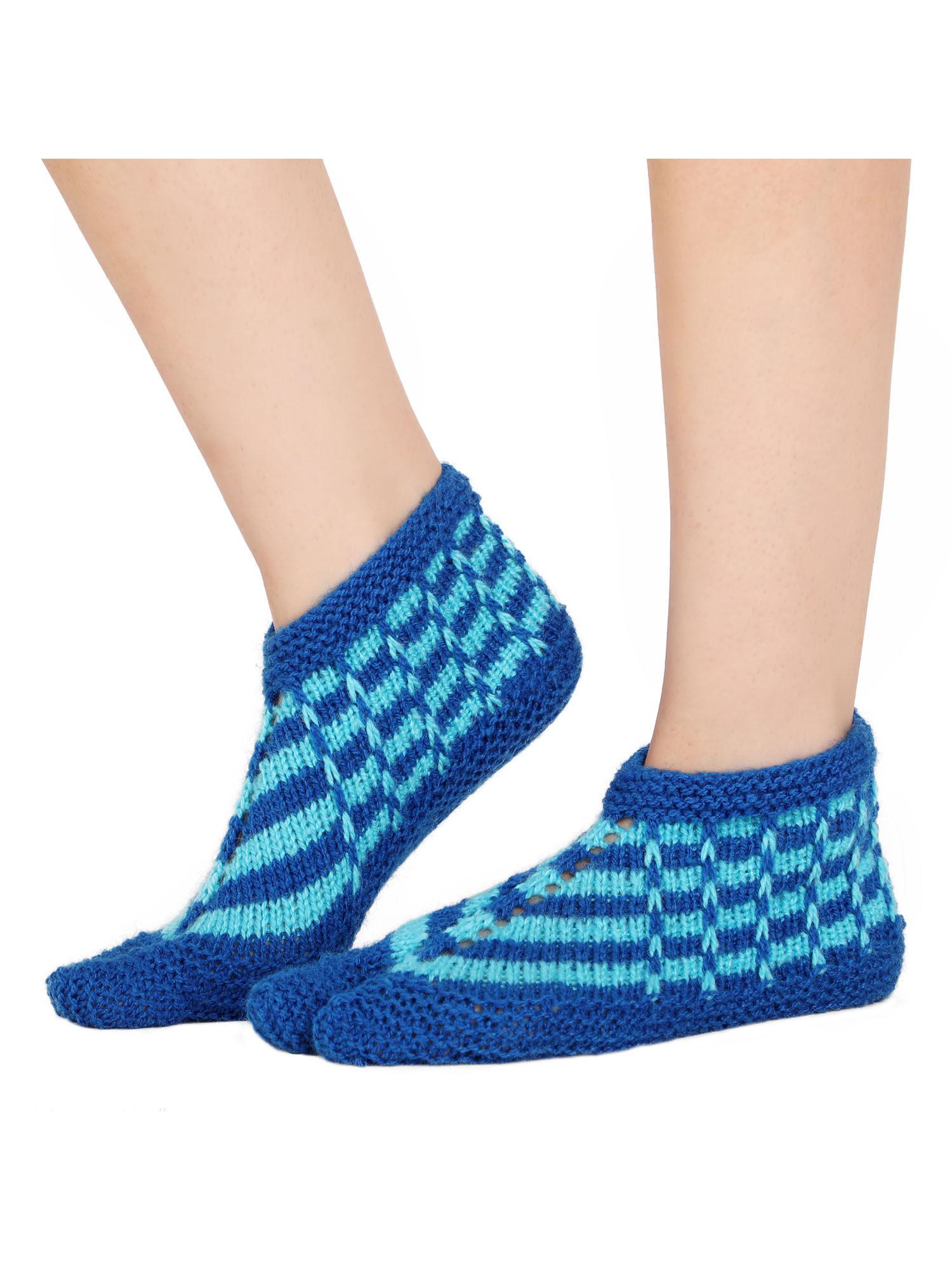 boot style handknitted woolen home thermal socks