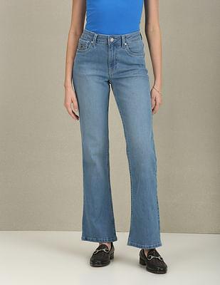 bootcut fit mid rise jeans