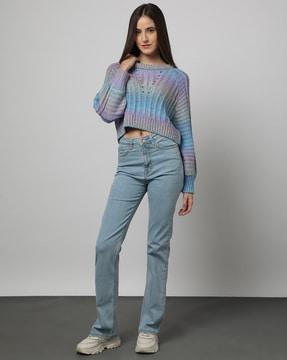 bootcut high-rise jeans