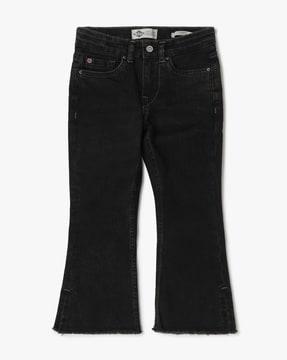 bootcut jeans with frayed hem