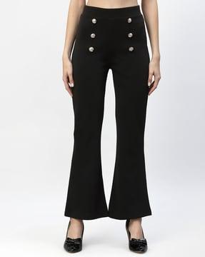 bootcut trousers with flat front