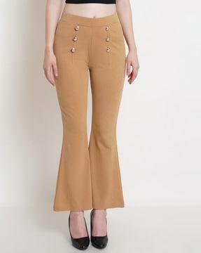 bootcut trousers with flat front