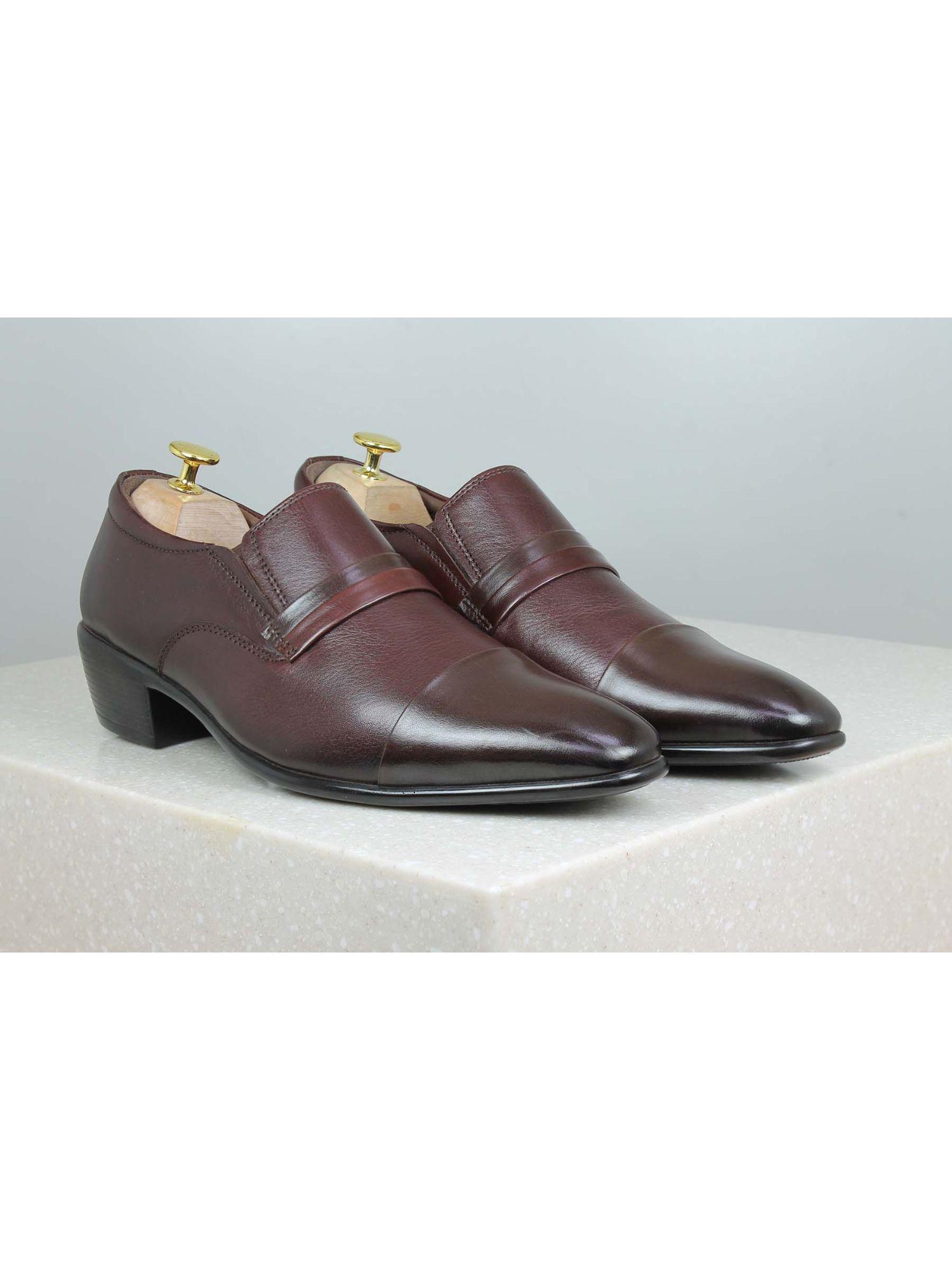 bordo solid-plain formal shoes