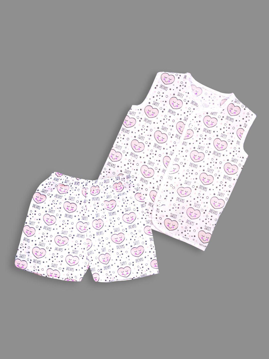 born babies conversational printed muslin cotton jabla with shorts