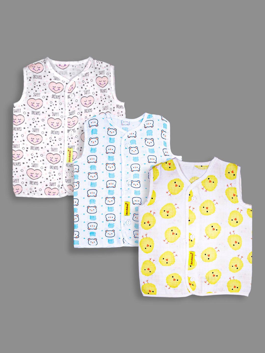 born babies infants pack of 3 organic cotton printed jablas