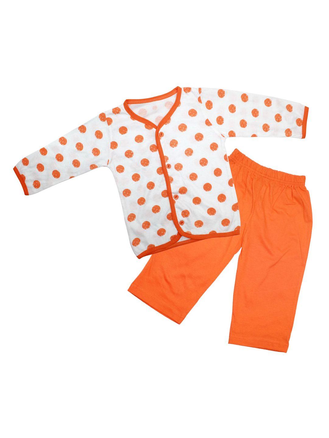 born babies unisex kids orange clothing set
