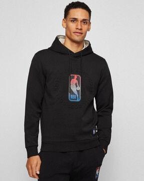 boss & nba hooded sweatshirt with dual branding