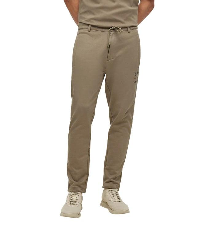 boss beige relaxed fit trackpants (boss x ajbxng)