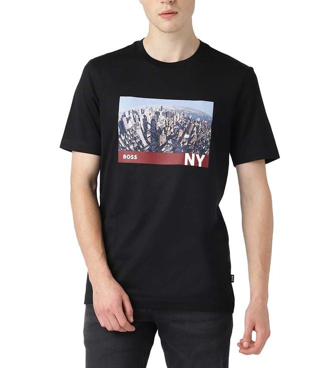 boss black graphic regular fit t-shirt