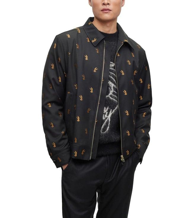 boss black jacquard slim fit casual jacket